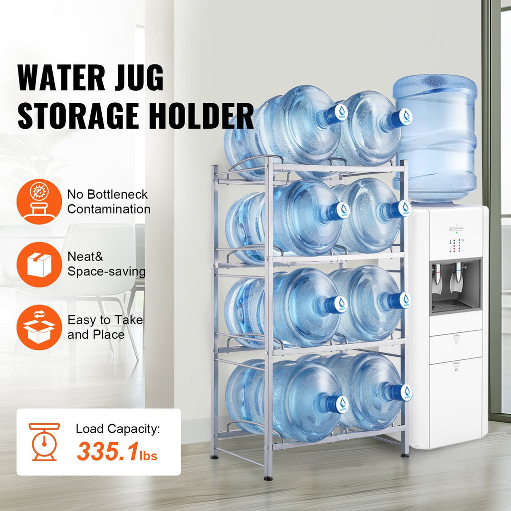 Four-Tier Double-Row Water Jug Organizer