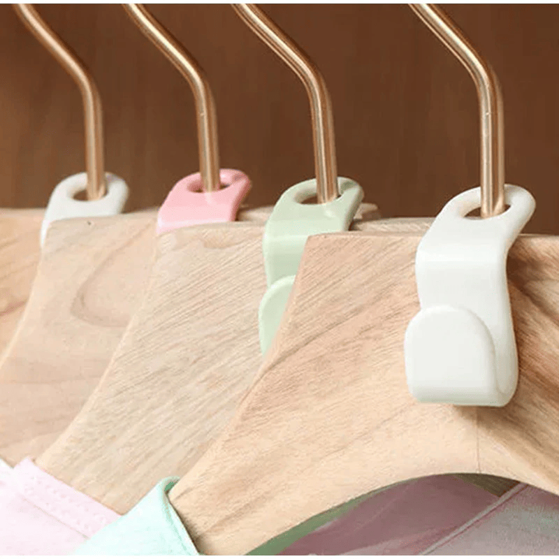 Clothes Hanger Connector Hooks for Space-Saving Closets