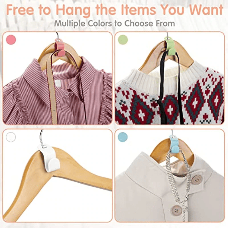 Clothes Hanger Connector Hooks for Space-Saving Closets