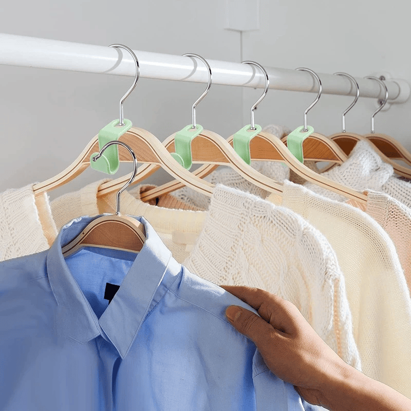 Clothes Hanger Connector Hooks for Space-Saving Closets