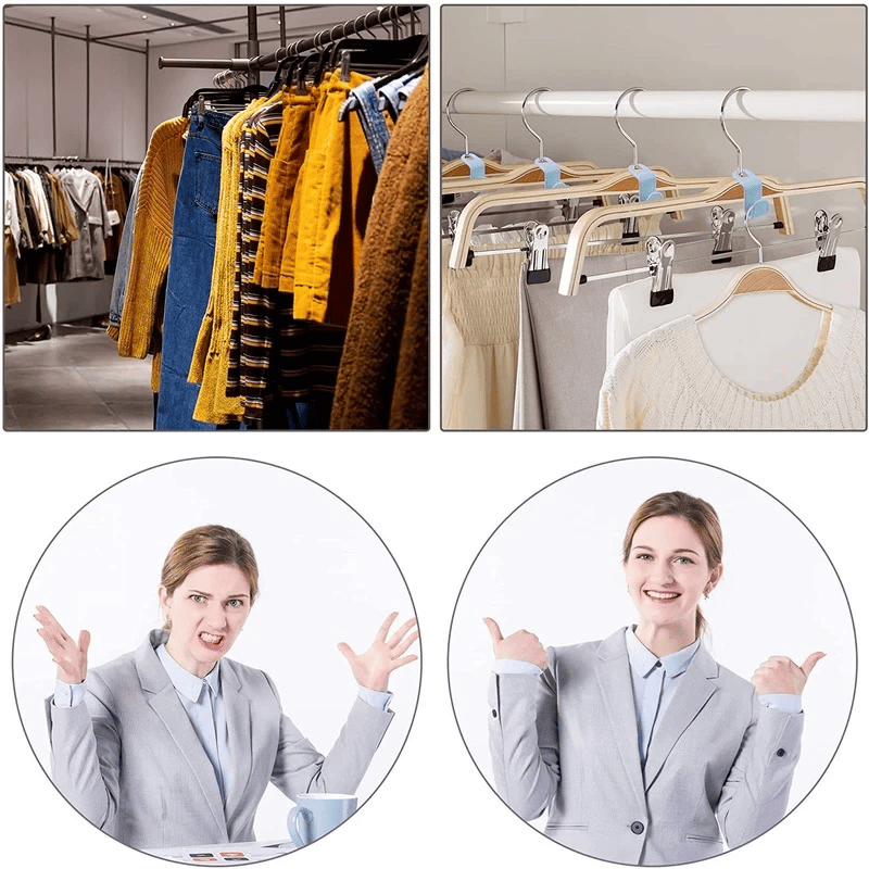 Clothes Hanger Connector Hooks for Space-Saving Closets