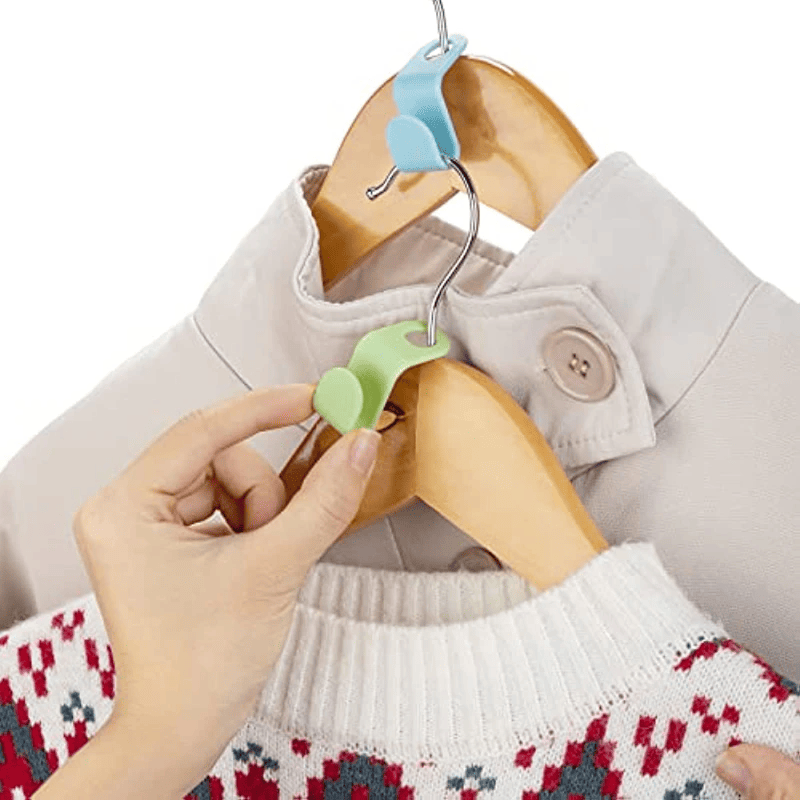 Clothes Hanger Connector Hooks for Space-Saving Closets