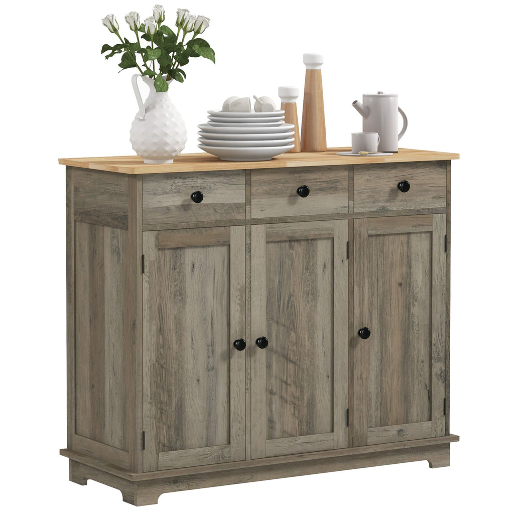 Storage Cabinet Sideboard, Large Kitchen Buffet Table with Multi Drawers & Adjustable