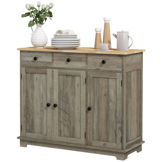 Storage Cabinet Sideboard, Large Kitchen Buffet Table with Multi Drawers & Adjustable