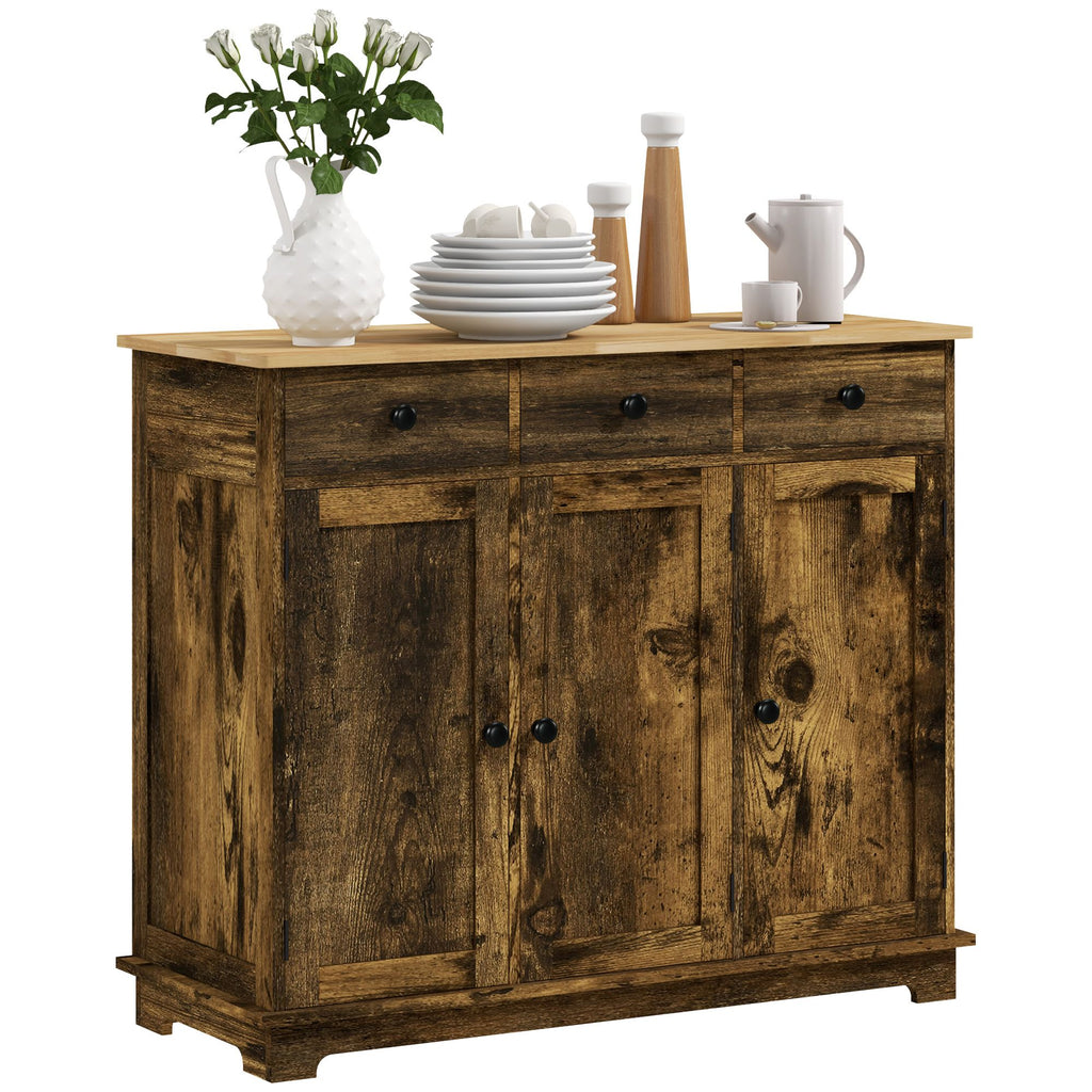 Storage Cabinet Sideboard, Large Kitchen Buffet Table with Muti Drawers & Adjustable
