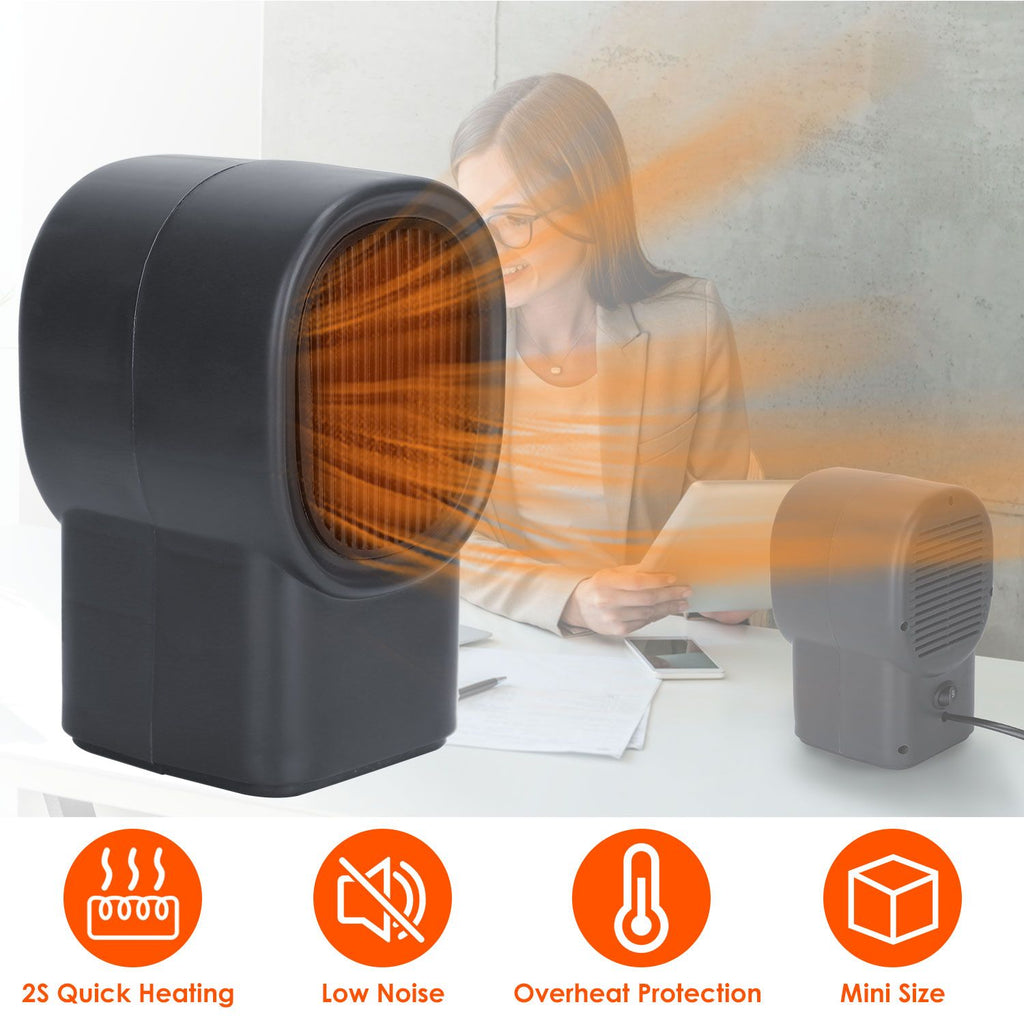 Compact Desktop Fan Heater for Home or Office