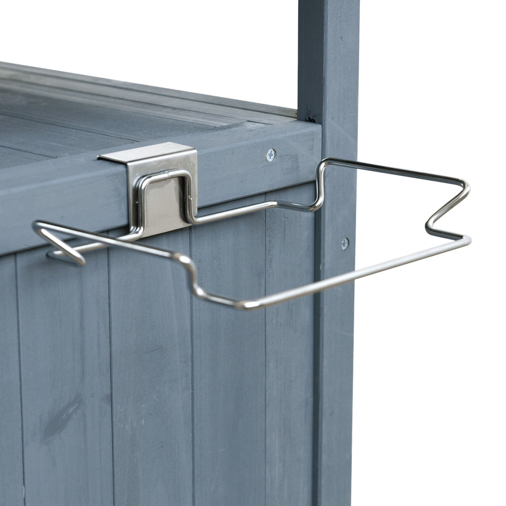 40.5- Outdoor Grill Cart with Stainless Steel Top and Drop Leaf