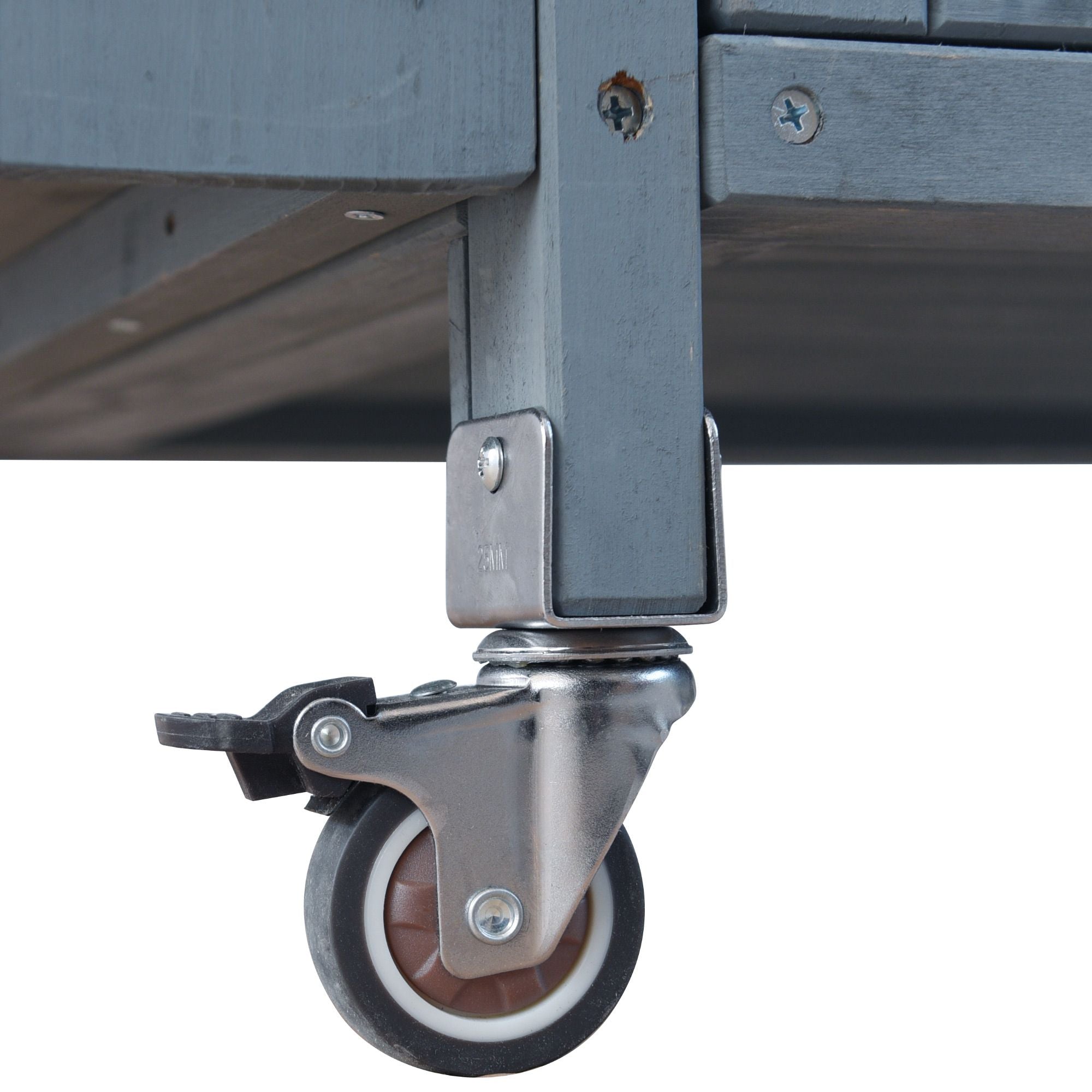 40.5- Outdoor Grill Cart with Stainless Steel Top and Drop Leaf