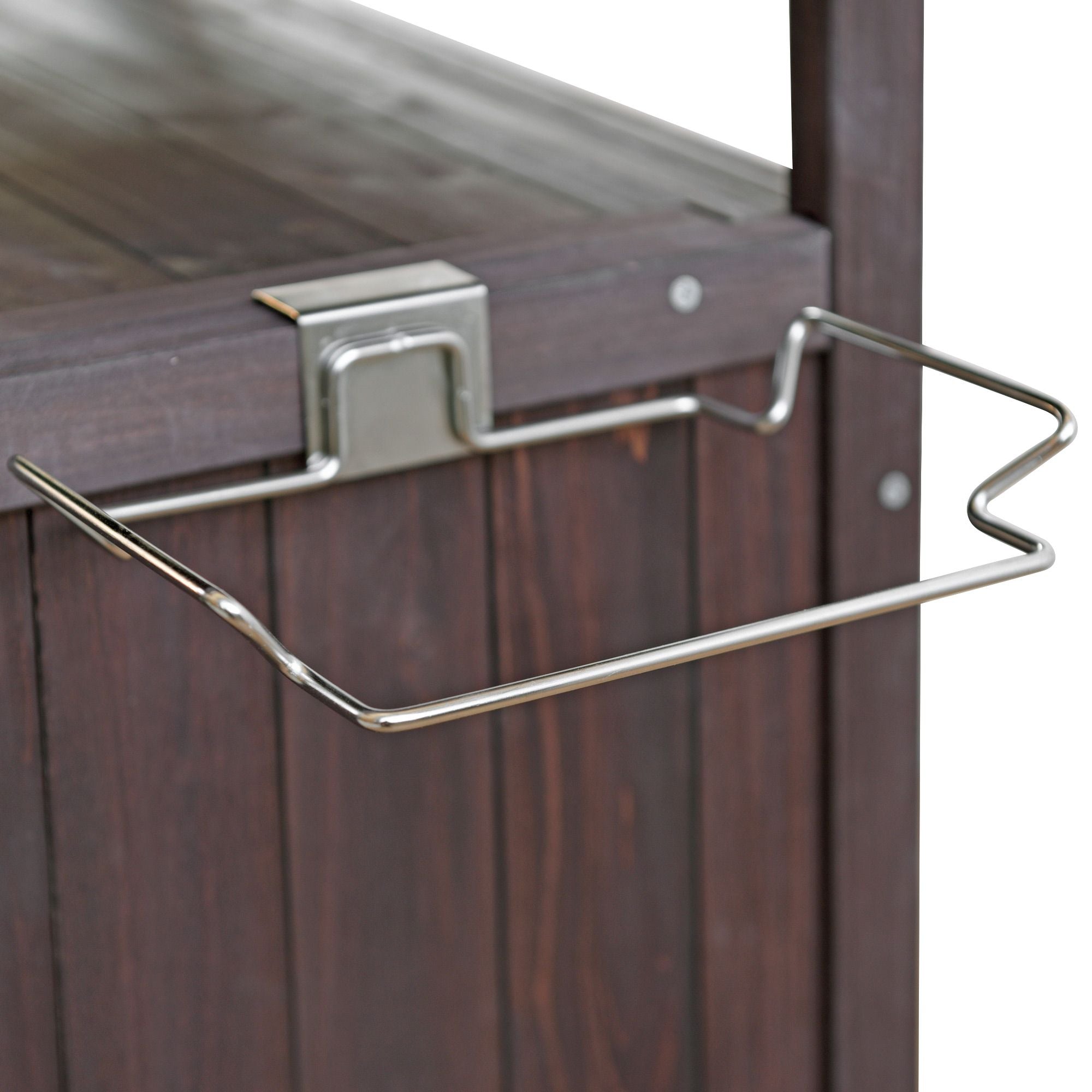 40.5- Outdoor Grill Cart with Stainless Steel Top and Drop Leaf
