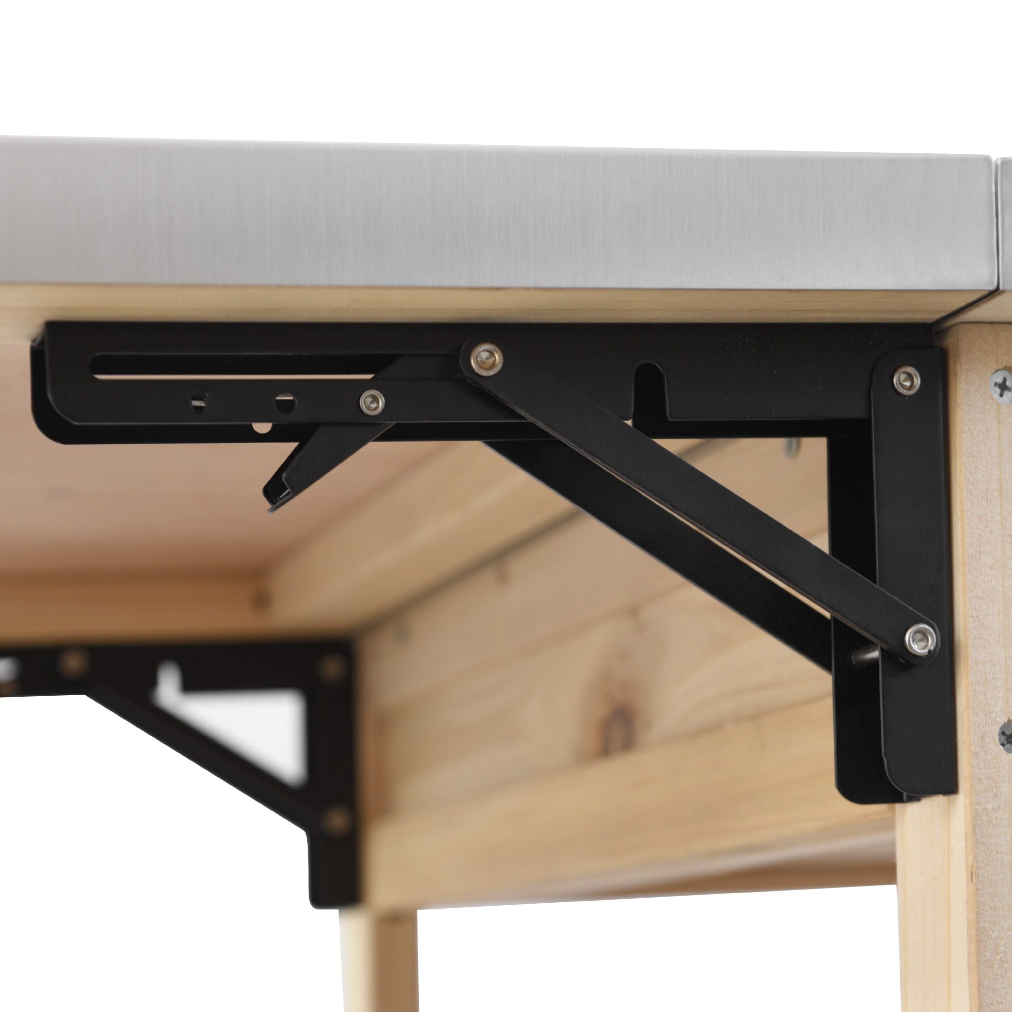 40.5- Outdoor Grill Cart with Stainless Steel Top and Drop Leaf