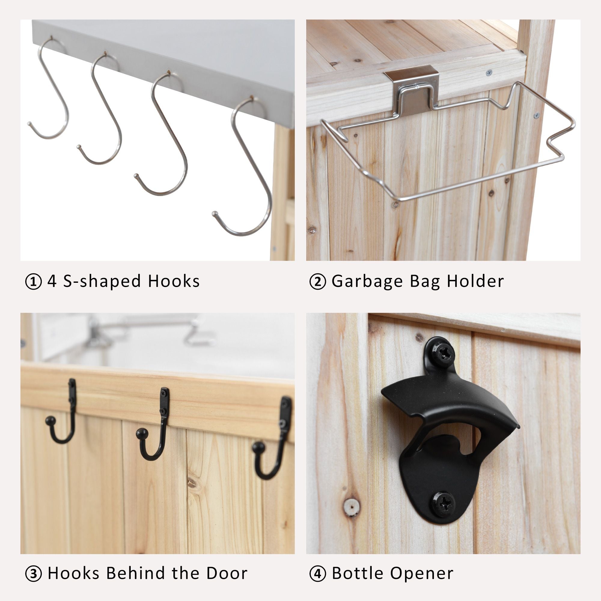 40.5- Outdoor Grill Cart with Stainless Steel Top and Drop Leaf