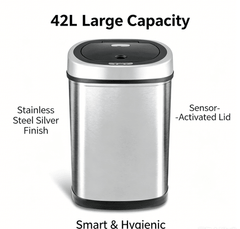 Touchless Sensor Trash Can with Adjustable Closing Delay