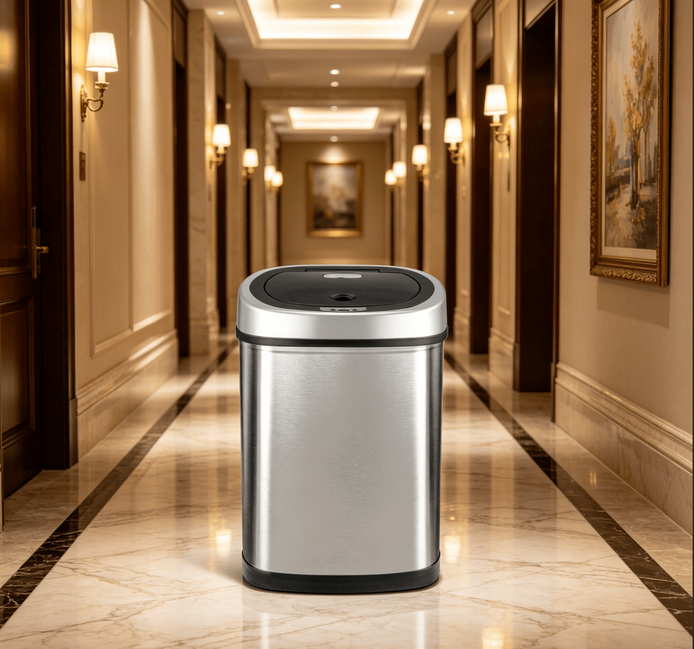 Touchless Sensor Trash Can with Adjustable Closing Delay