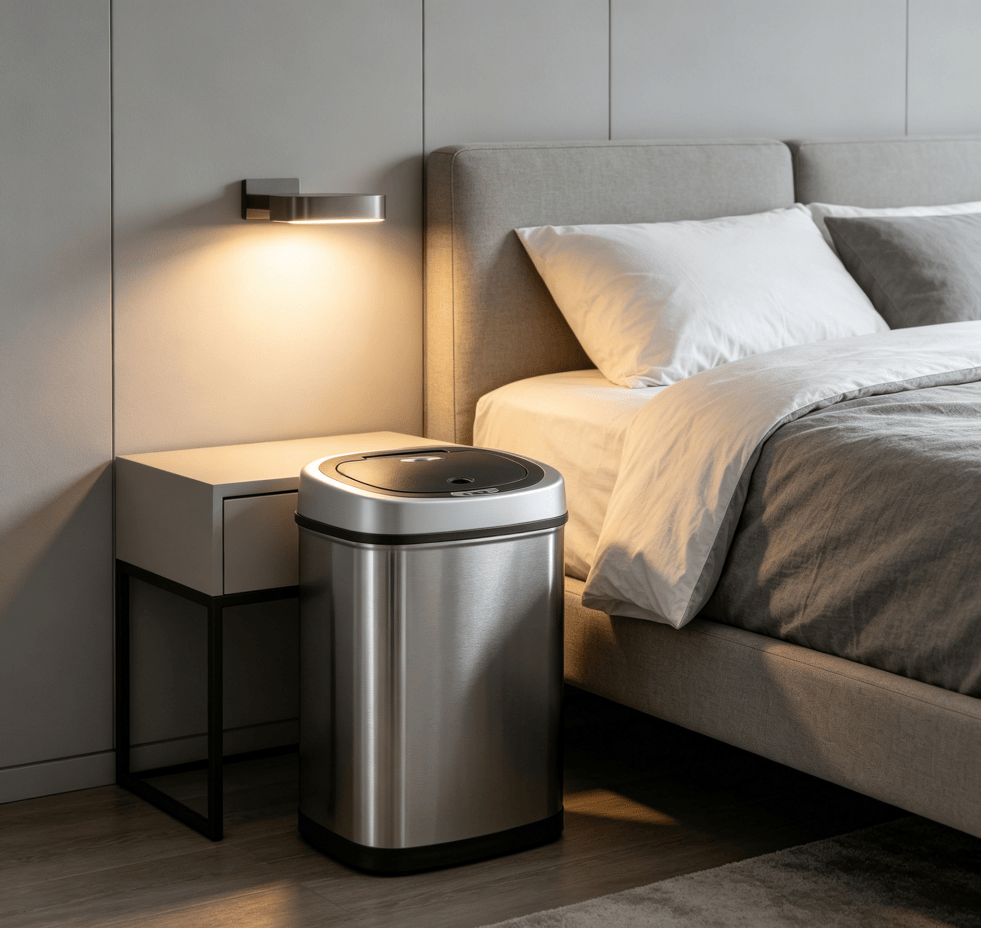 Touchless Sensor Trash Can with Adjustable Closing Delay