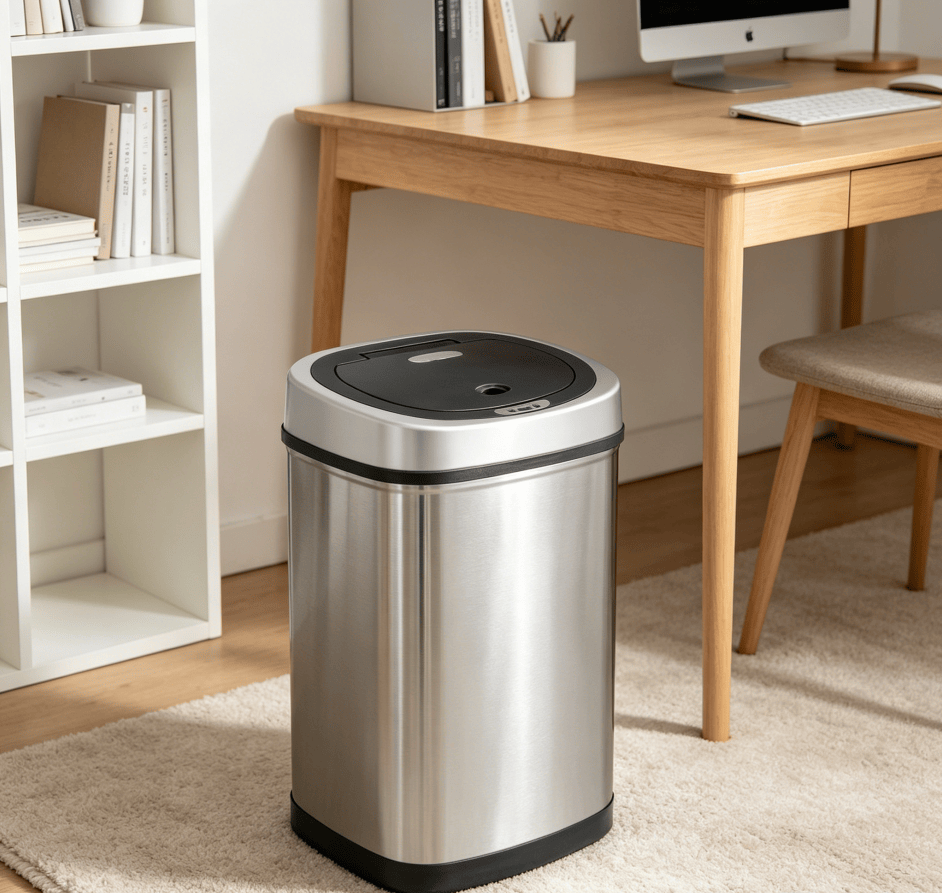 Touchless Sensor Trash Can with Adjustable Closing Delay