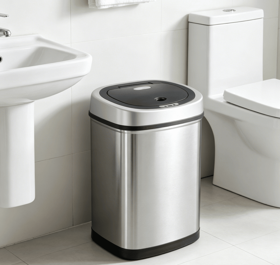 Touchless Sensor Trash Can with Adjustable Closing Delay