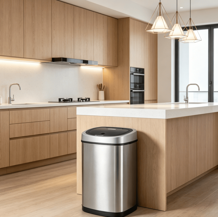 Touchless Sensor Trash Can with Adjustable Closing Delay