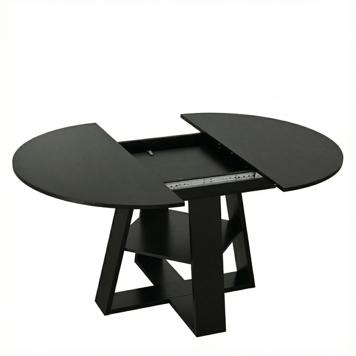 Modern Farmhouse Extendable Round-to-Oval Dining Table