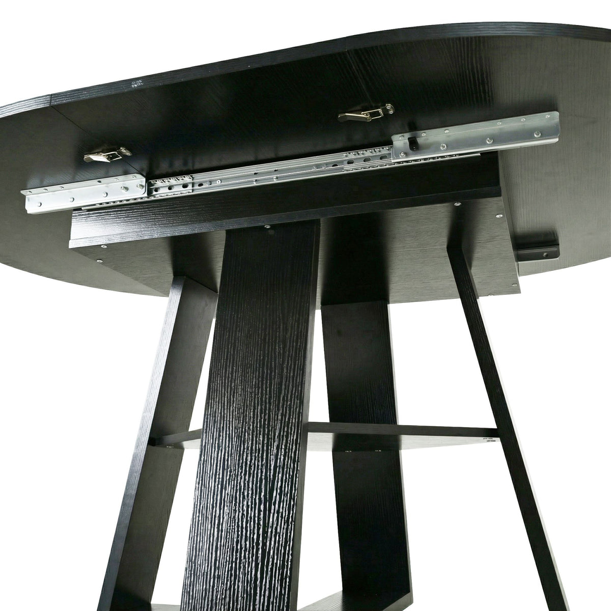 Modern Farmhouse Extendable Round-to-Oval Dining Table