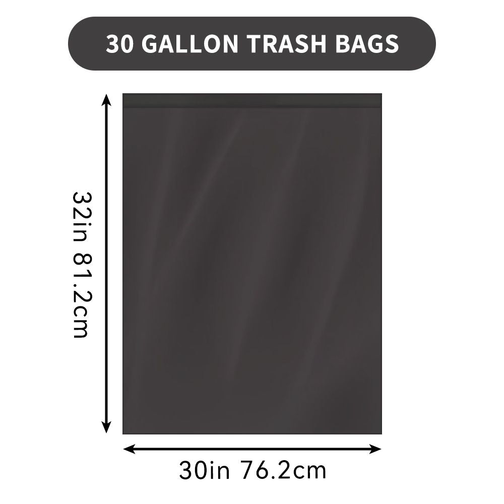 45-Pack 30-Gallon Puncture & Tear Resistant Trash Bags – Leak-Proof, Lemon Scented