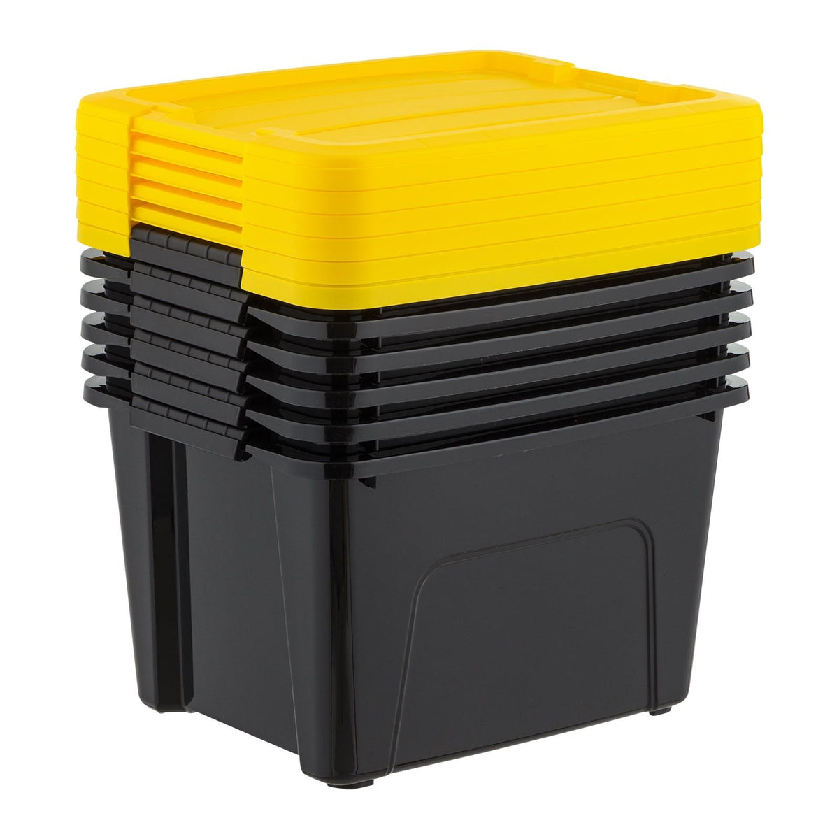 Stackable Storage Bins with Latching Lids, 4-Pack