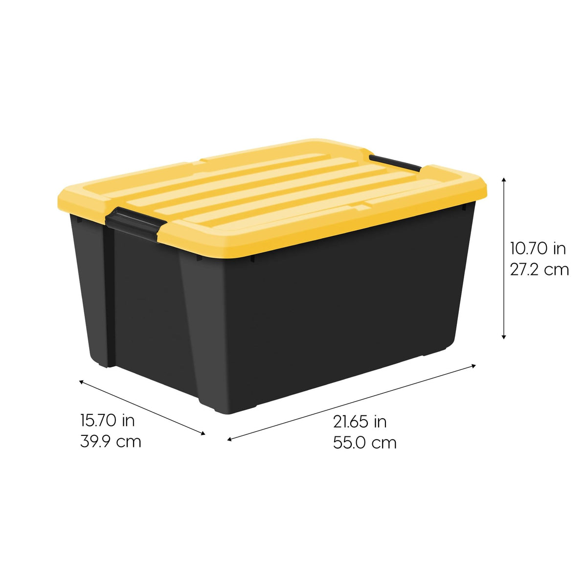 Stackable Storage Bins with Latching Lids, 4-Pack