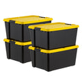 Stackable Storage Bins with Latching Lids, 4-Pack