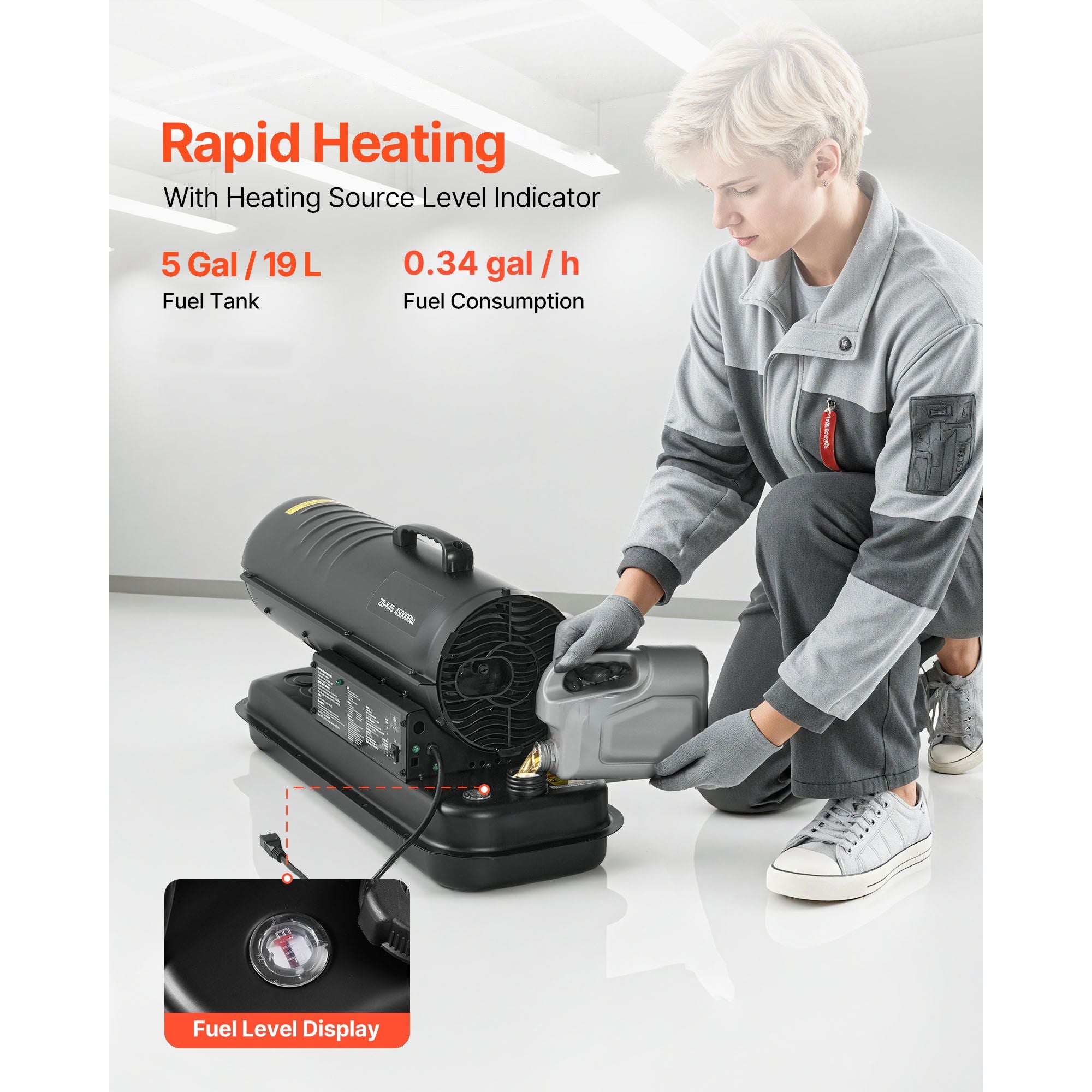 Portable Forced Air Heater with Handle – Quick Warmth for Large Spaces