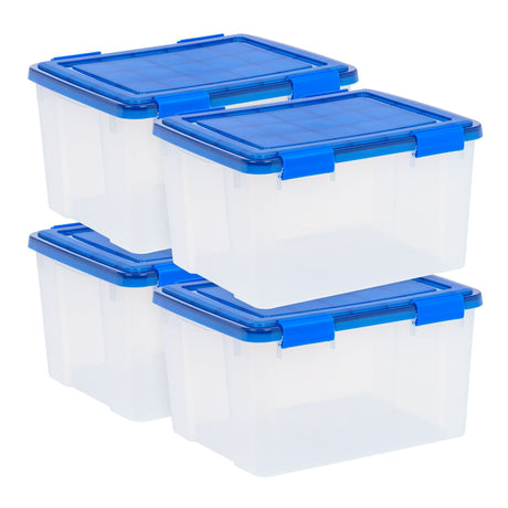 Clear Airtight Storage Bins with Secure Lids – Stackable & Easy to Carry