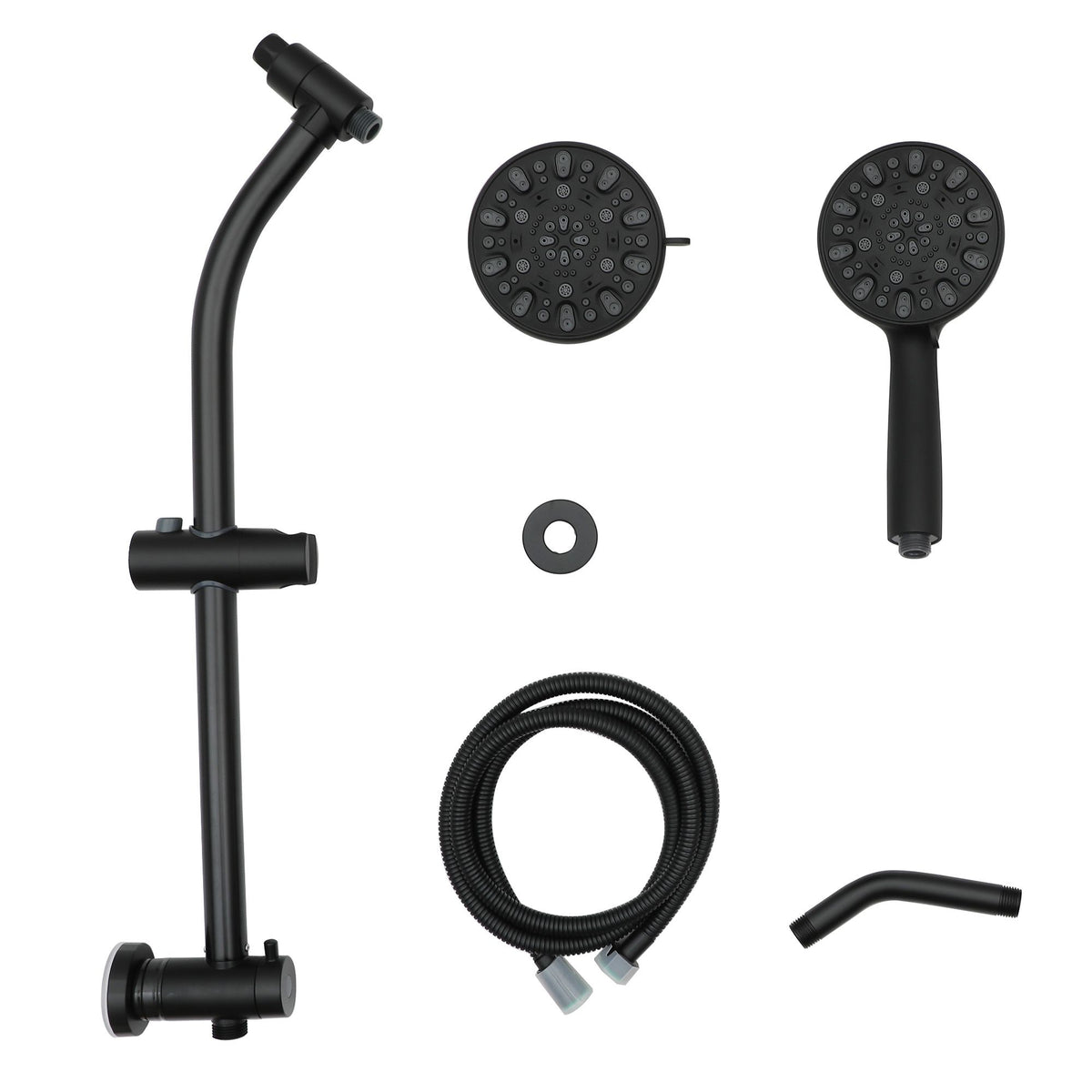 Dual Shower Head and Handheld Set with Slide Bar