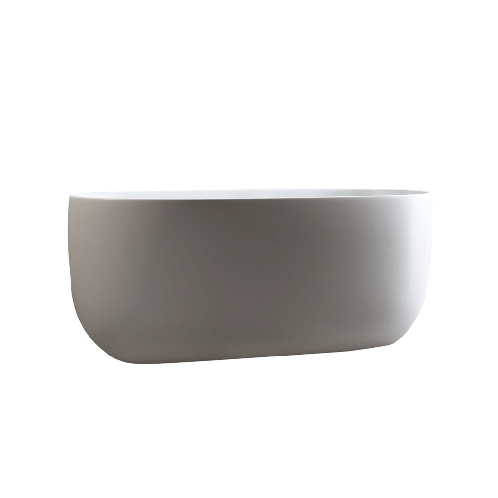 Modern Matte White Freestanding Soaking Tub