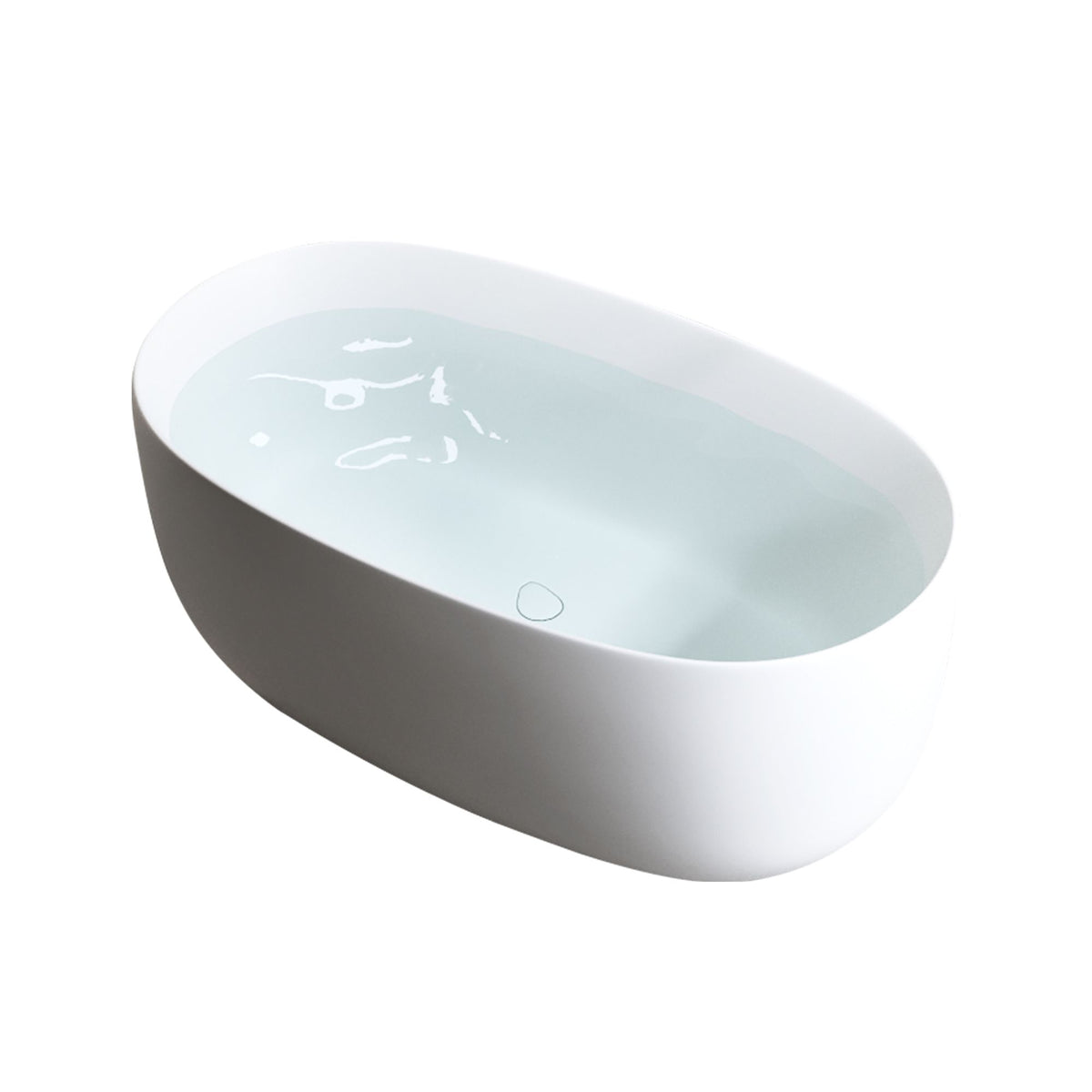 Modern Matte White Freestanding Soaking Tub
