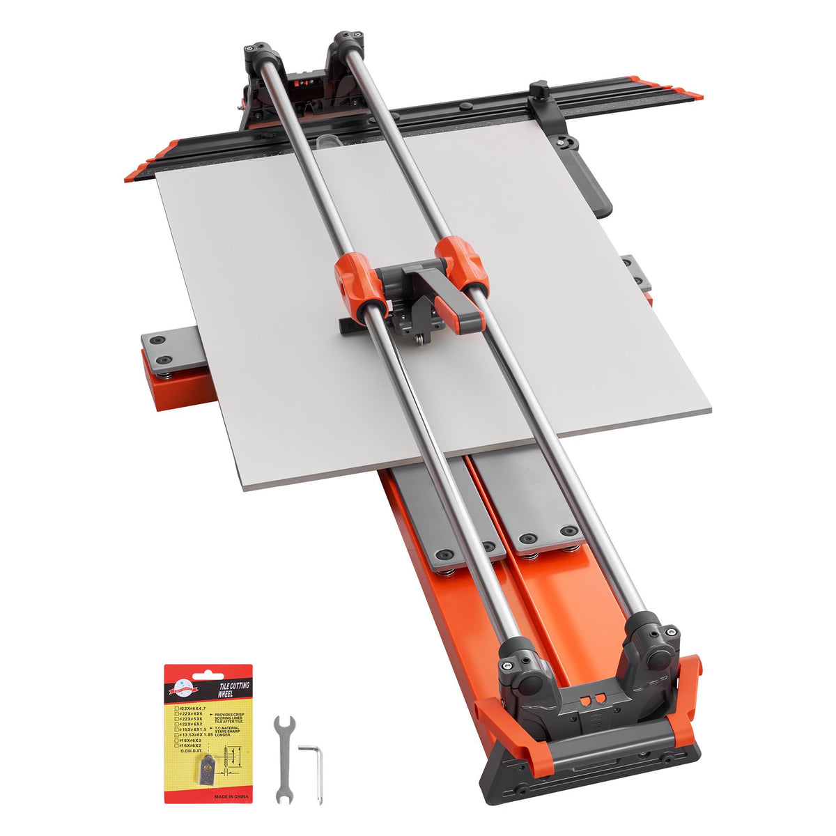 Manual Tile Cutter with Alignment Guide and Angle Fence