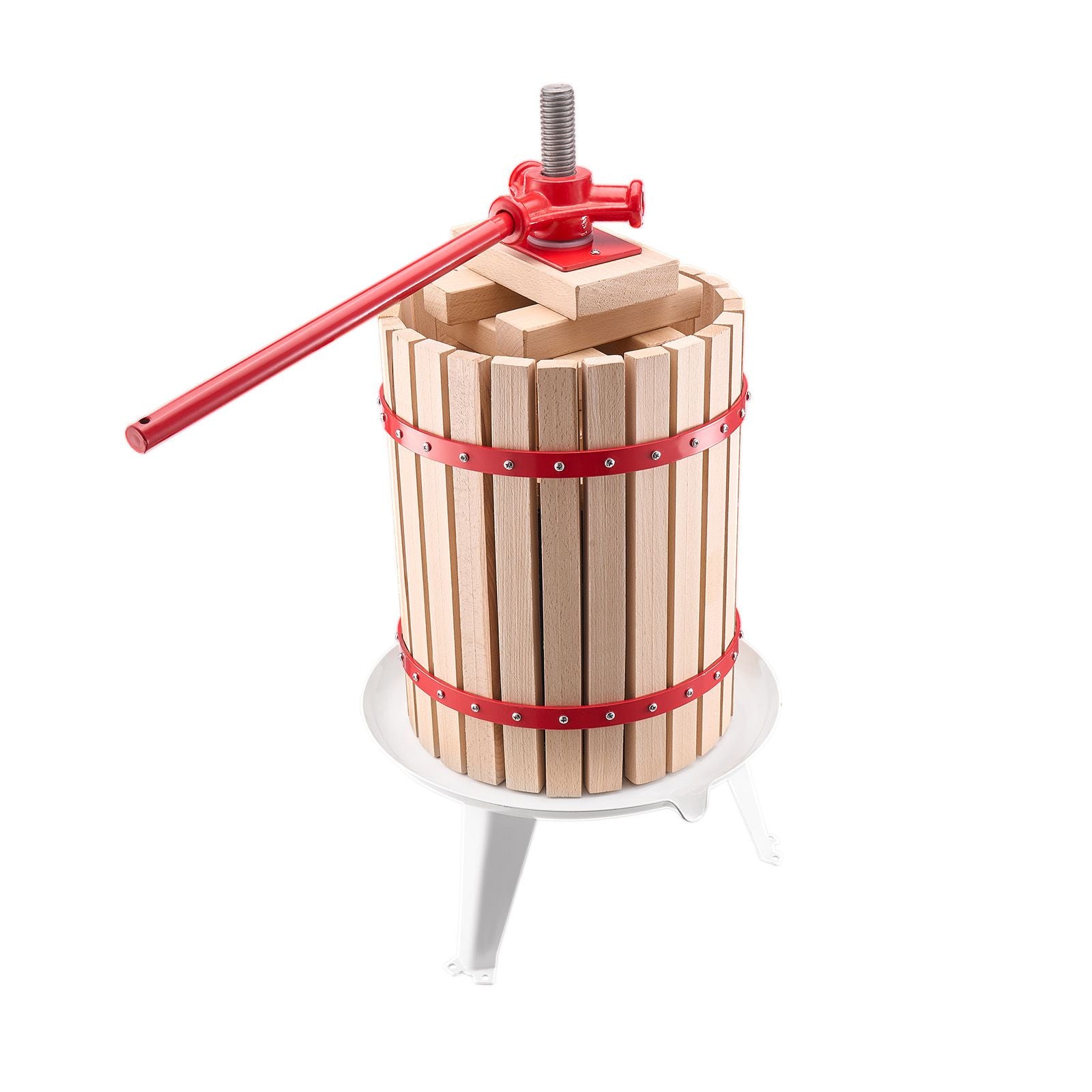Premium 4.75 Gallon Fruit Wine Press - Solid Beechwood, Manual Juice Maker for Cider, Apple, Grape