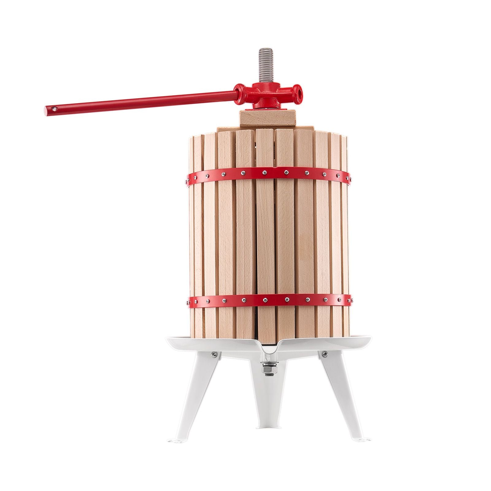 Premium 4.75 Gallon Fruit Wine Press - Solid Beechwood, Manual Juice Maker for Cider, Apple, Grape