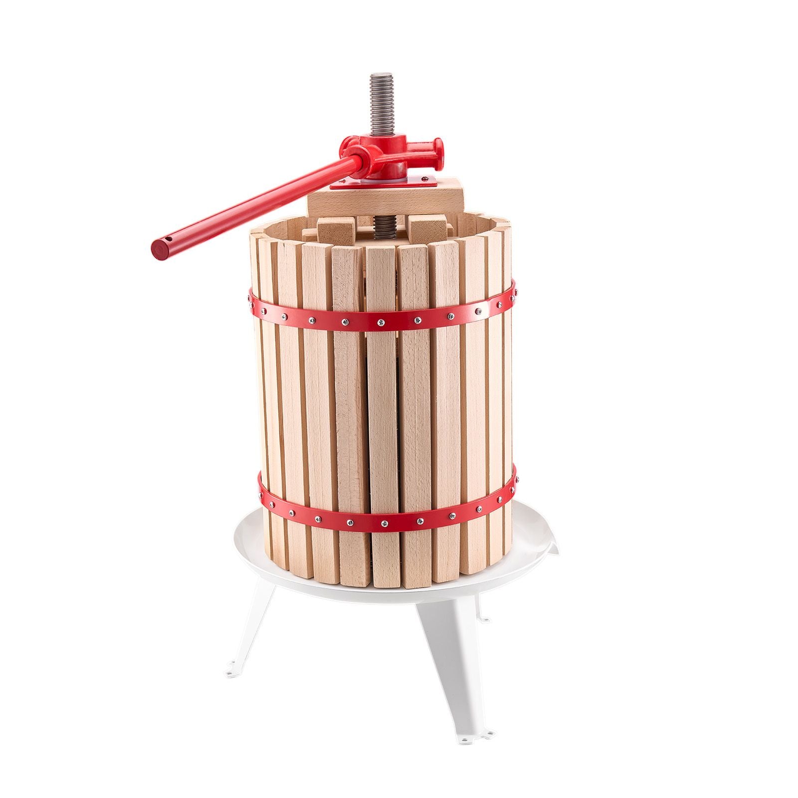 Premium 4.75 Gallon Fruit Wine Press - Solid Beechwood, Manual Juice Maker for Cider, Apple, Grape