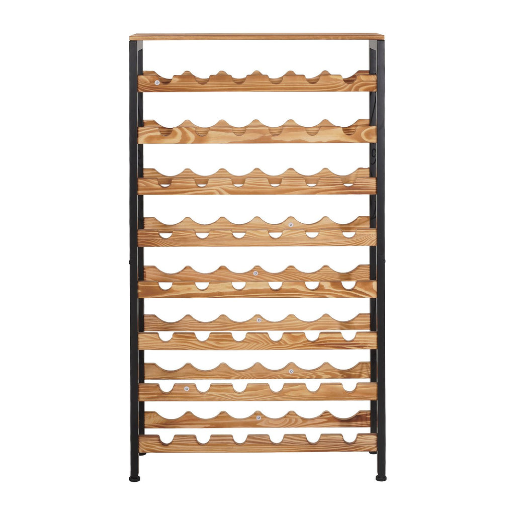 Freestanding Tiered Wine Rack With Display Top