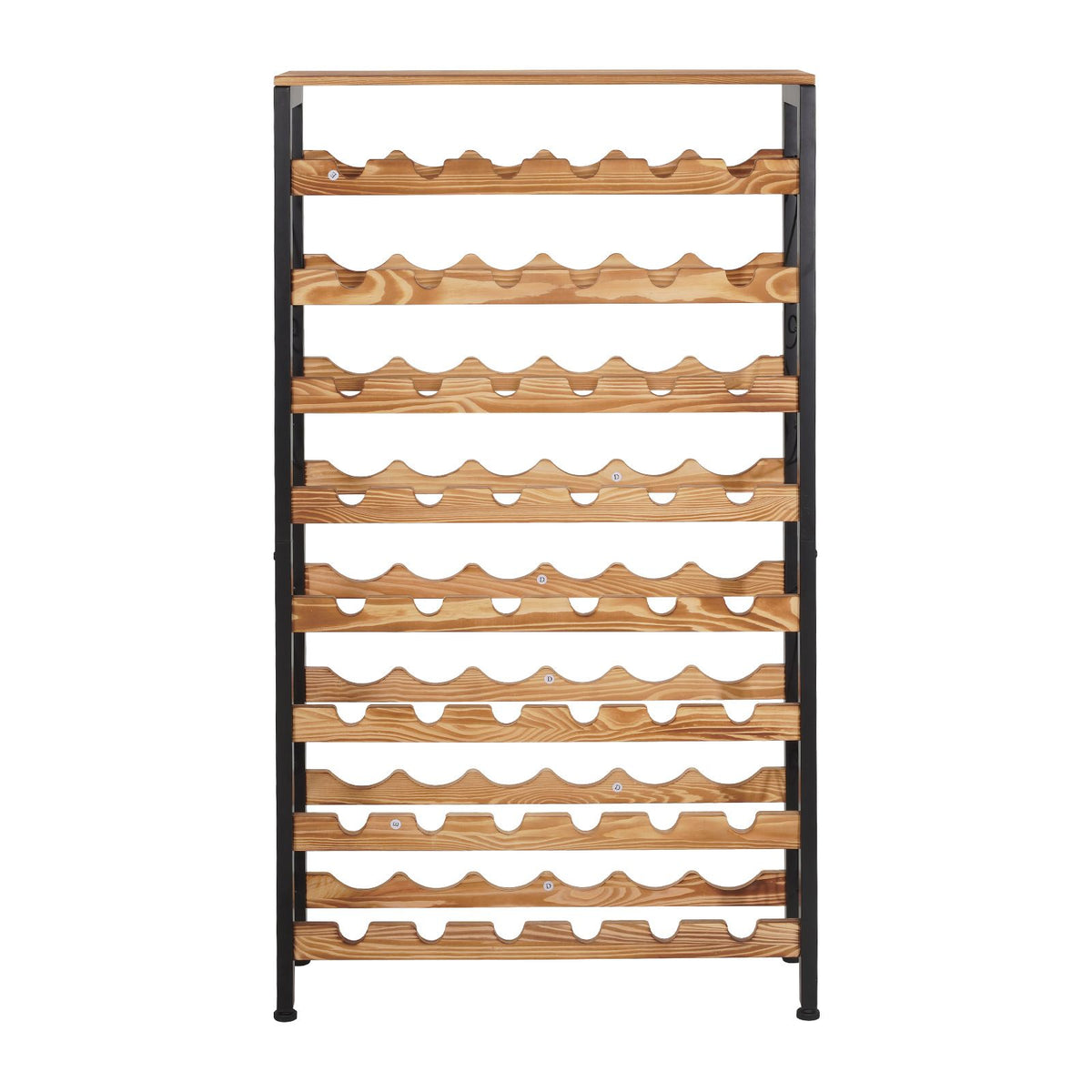 Freestanding Tiered Wine Rack With Display Top