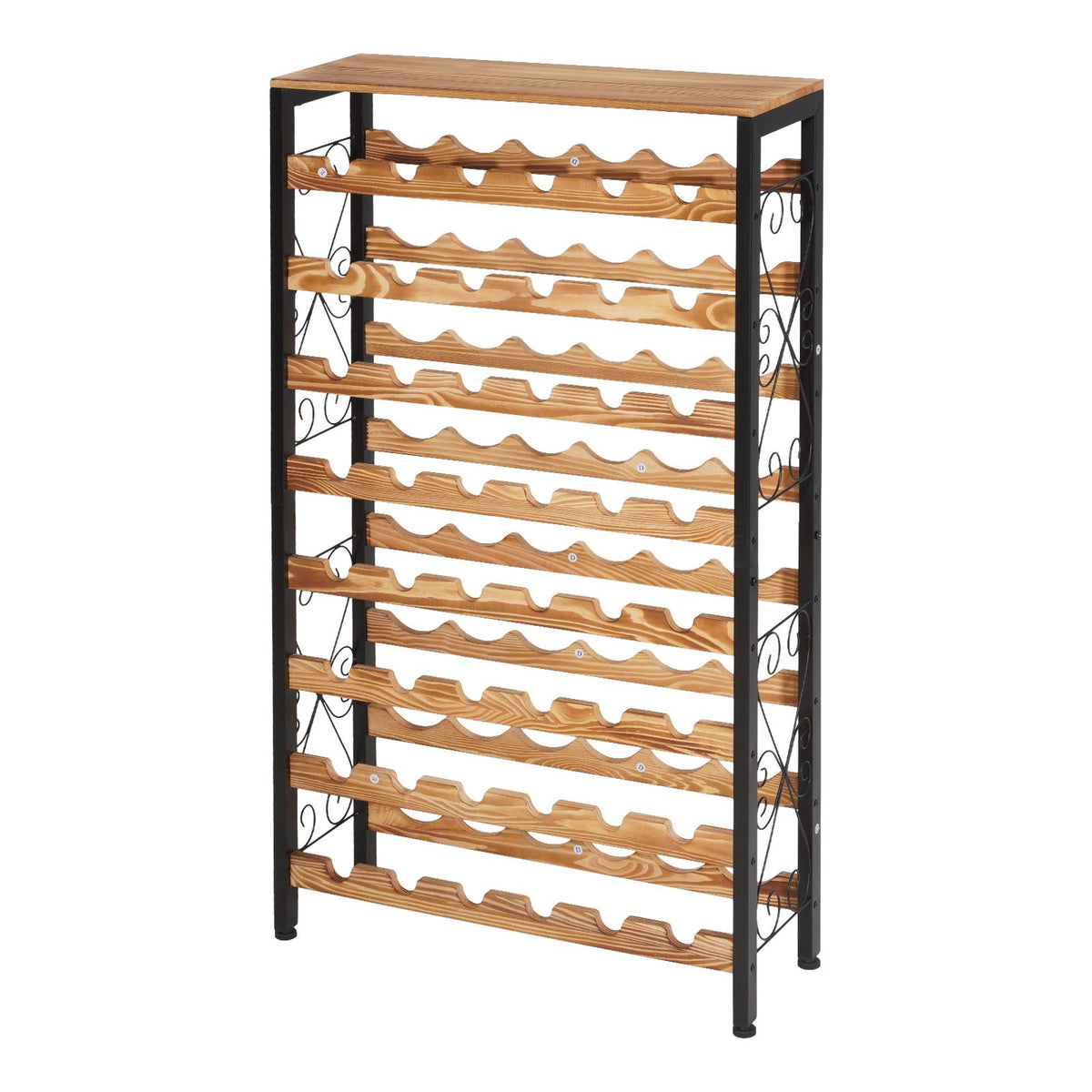 Freestanding Tiered Wine Rack With Display Top