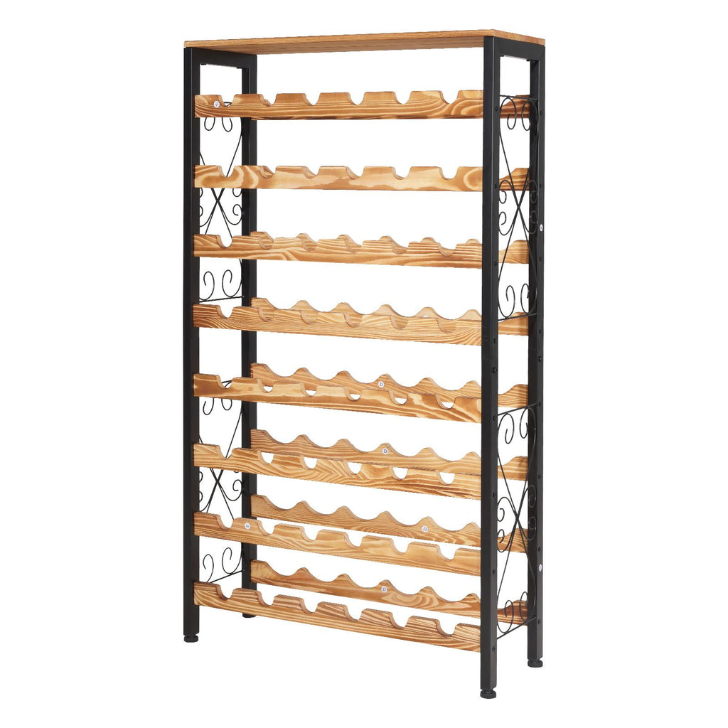 Freestanding Tiered Wine Rack With Display Top