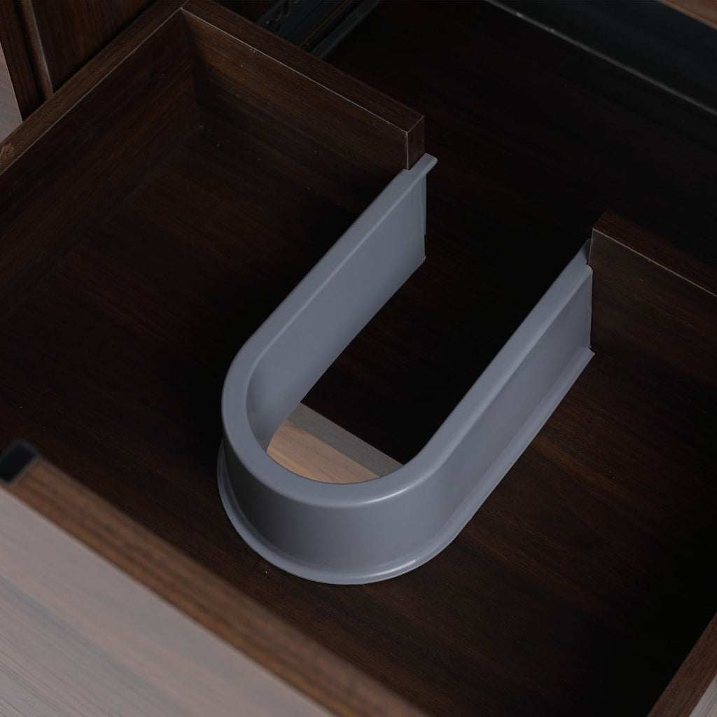 Contemporary 48 Floating Bathroom Vanity with Soft-Close Doors and Resin Sink