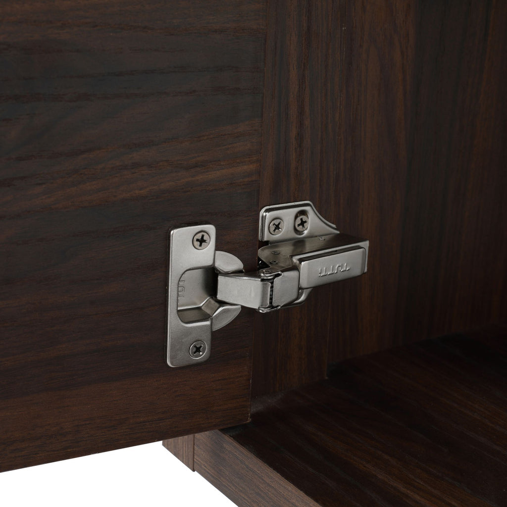 Contemporary 48 Floating Bathroom Vanity with Soft-Close Doors and Resin Sink