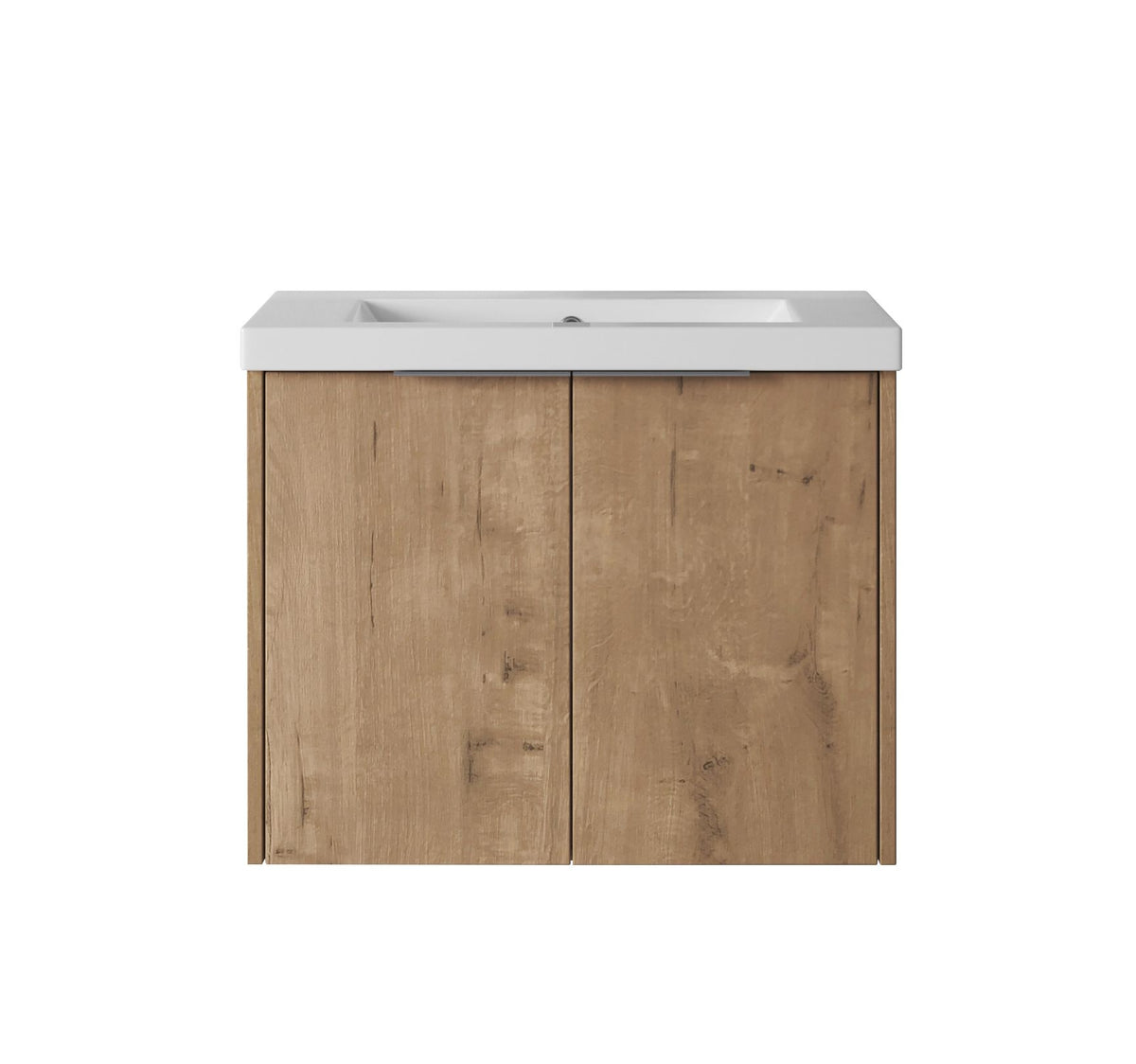Wall Mounted Bathroom Vanity with Double Door Storage and Sink