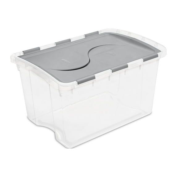 Hinged Lid Storage Box with Flip Lid for Home Organization