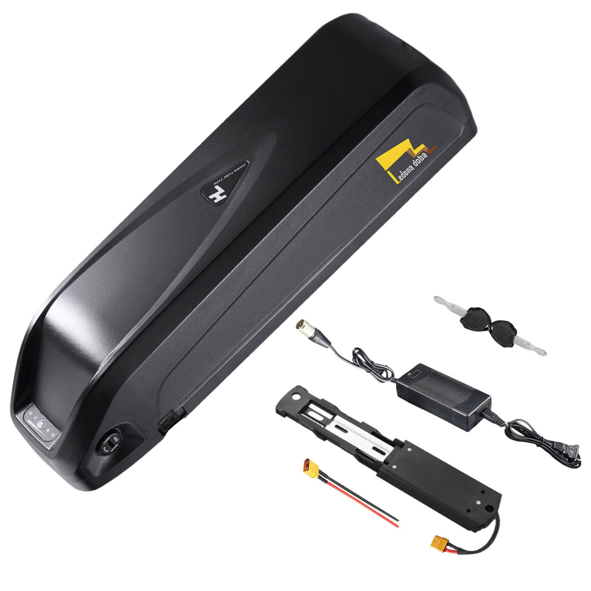 Electric Bike Battery with Charger and Mounting Bracket