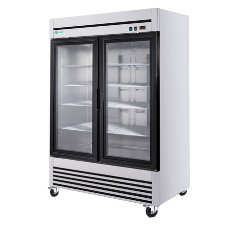 Commercial Double-Door Reach-In Display Refrigerator