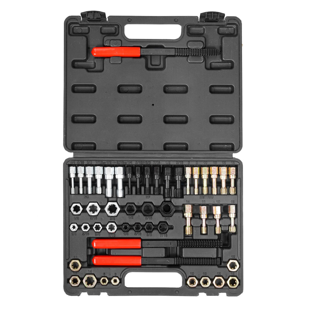 49-Piece Thread Chaser Set – Rethreading Tool Kit with Taps, Dies, and Files