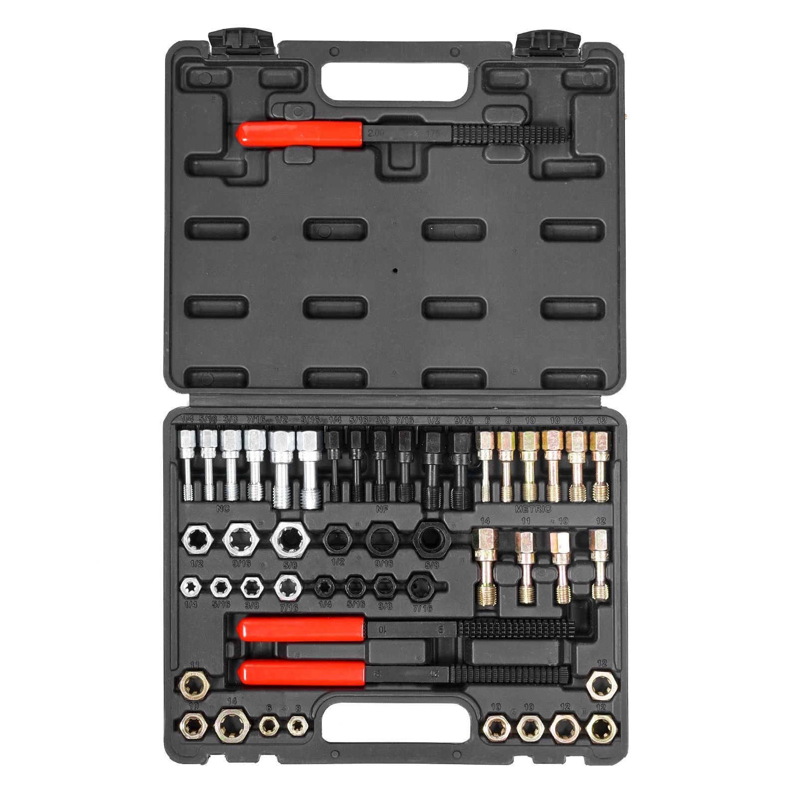 49-Piece Thread Chaser Set – Rethreading Tool Kit with Taps, Dies, and Files