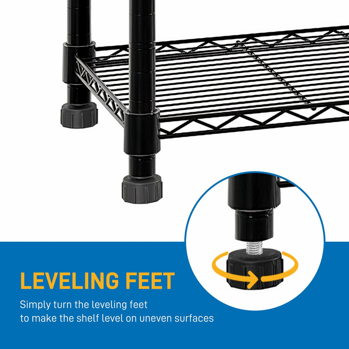 Adjustable Multi-Tier Wire Storage Shelving