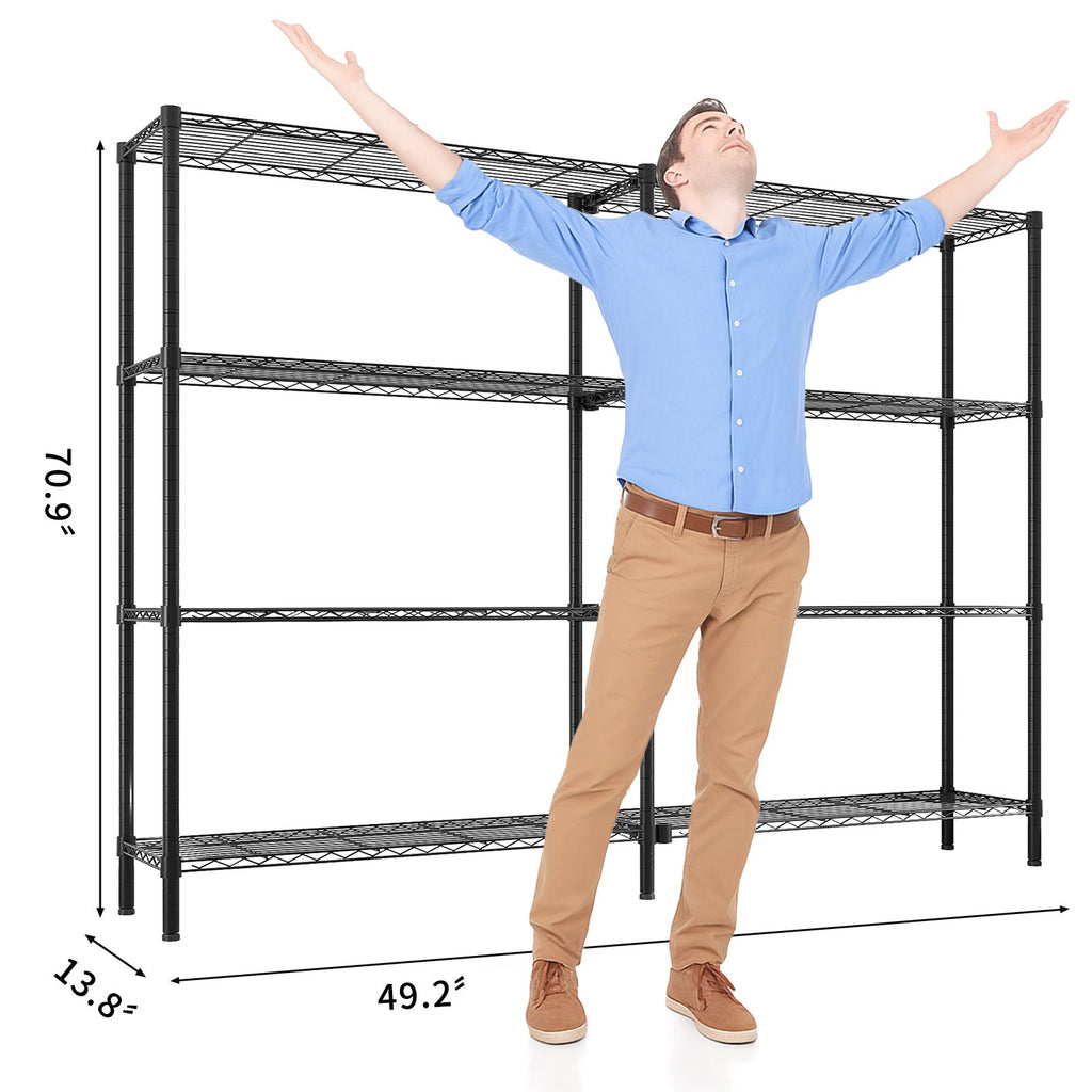 Adjustable Multi-Tier Wire Storage Shelving